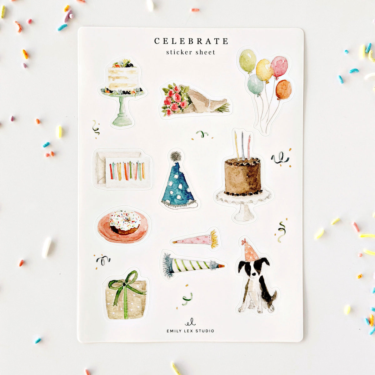 celebrate sticker sheets