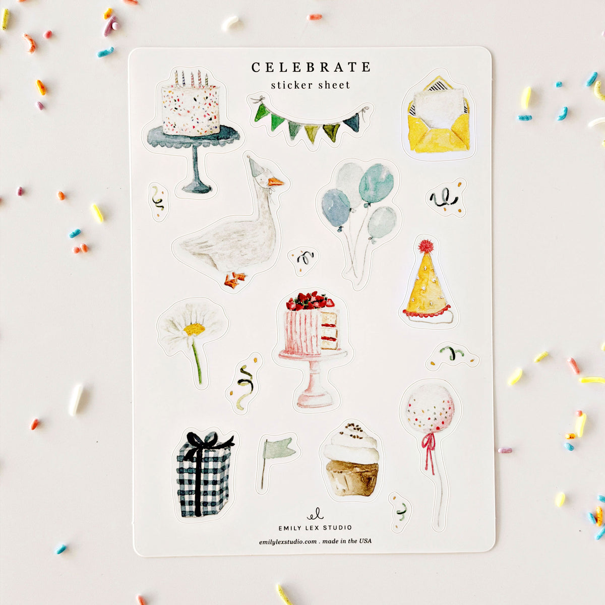 celebrate sticker sheets