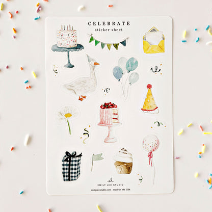 celebrate sticker sheets