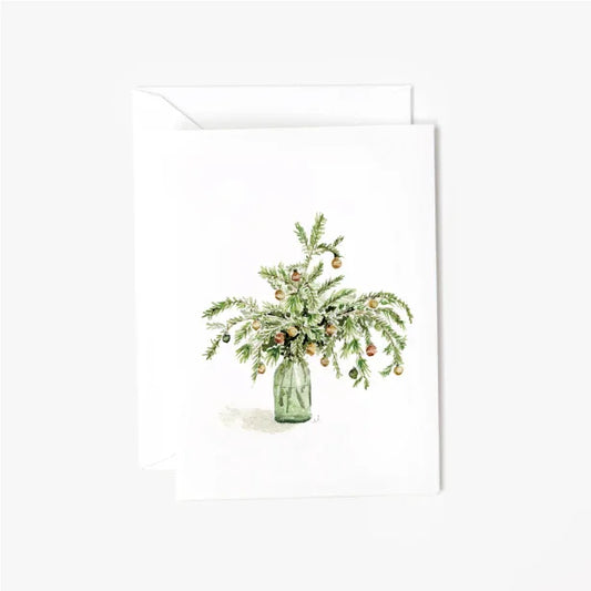 christmas boughs mini enclosure notecard