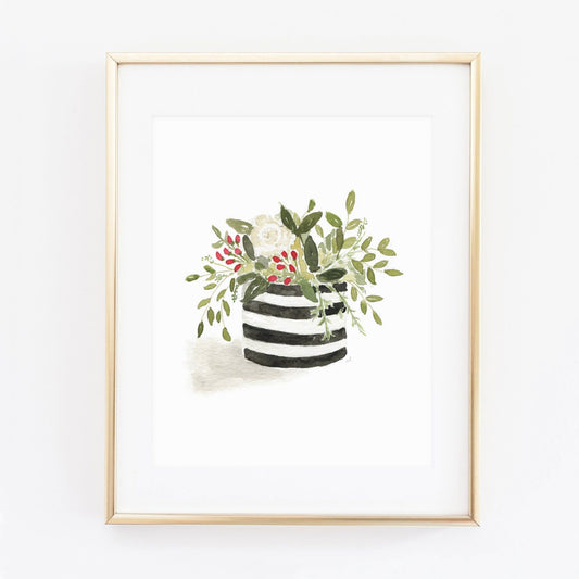 christmas bouquet art print - emily lex studio