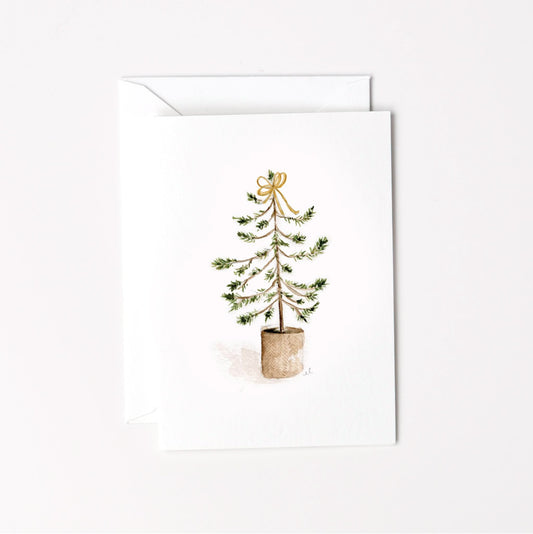 christmas tree mini notecard