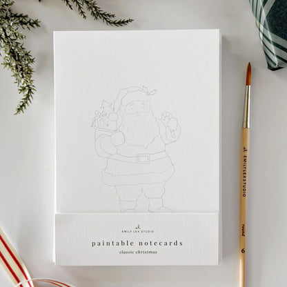 classic christmas paintable notecard