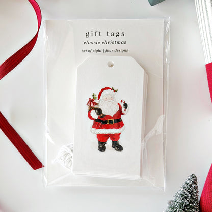 assorted classic christmas gift tags