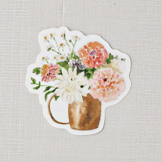 dahlia bouquet sticker - emily lex studio - sticker