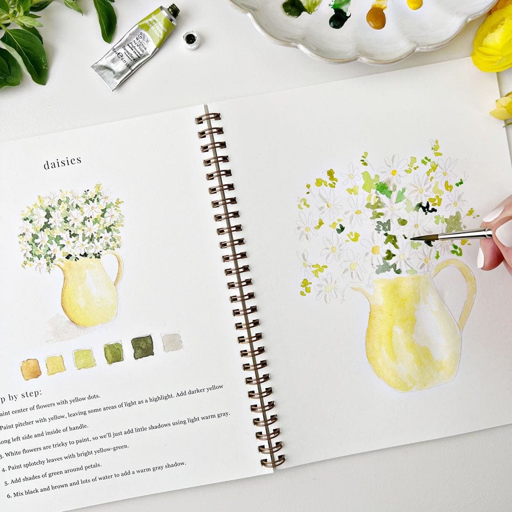 Emily Lex on Instagram: 🍂Introducing the new Autumn watercolor workbook  with ten fall-themed favorites for you to paint! The sketches are  pre-printed (like a coloring book, but for watercolor) with step-by-step  instructions