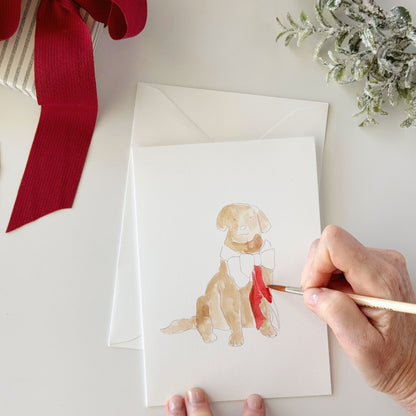 festive friends paintable notecard