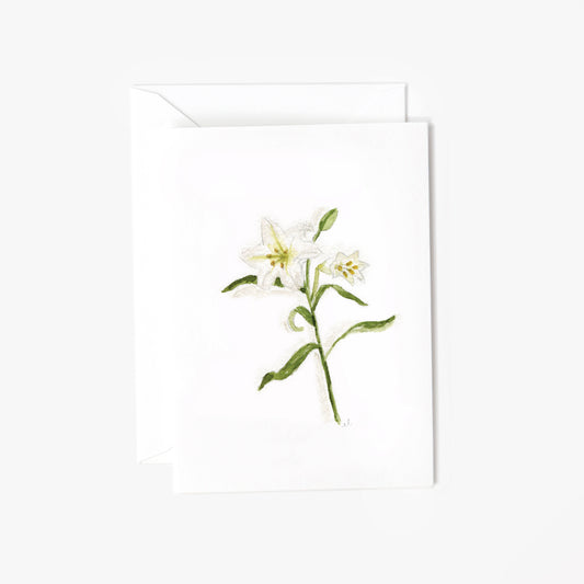 easter lily mini notecard