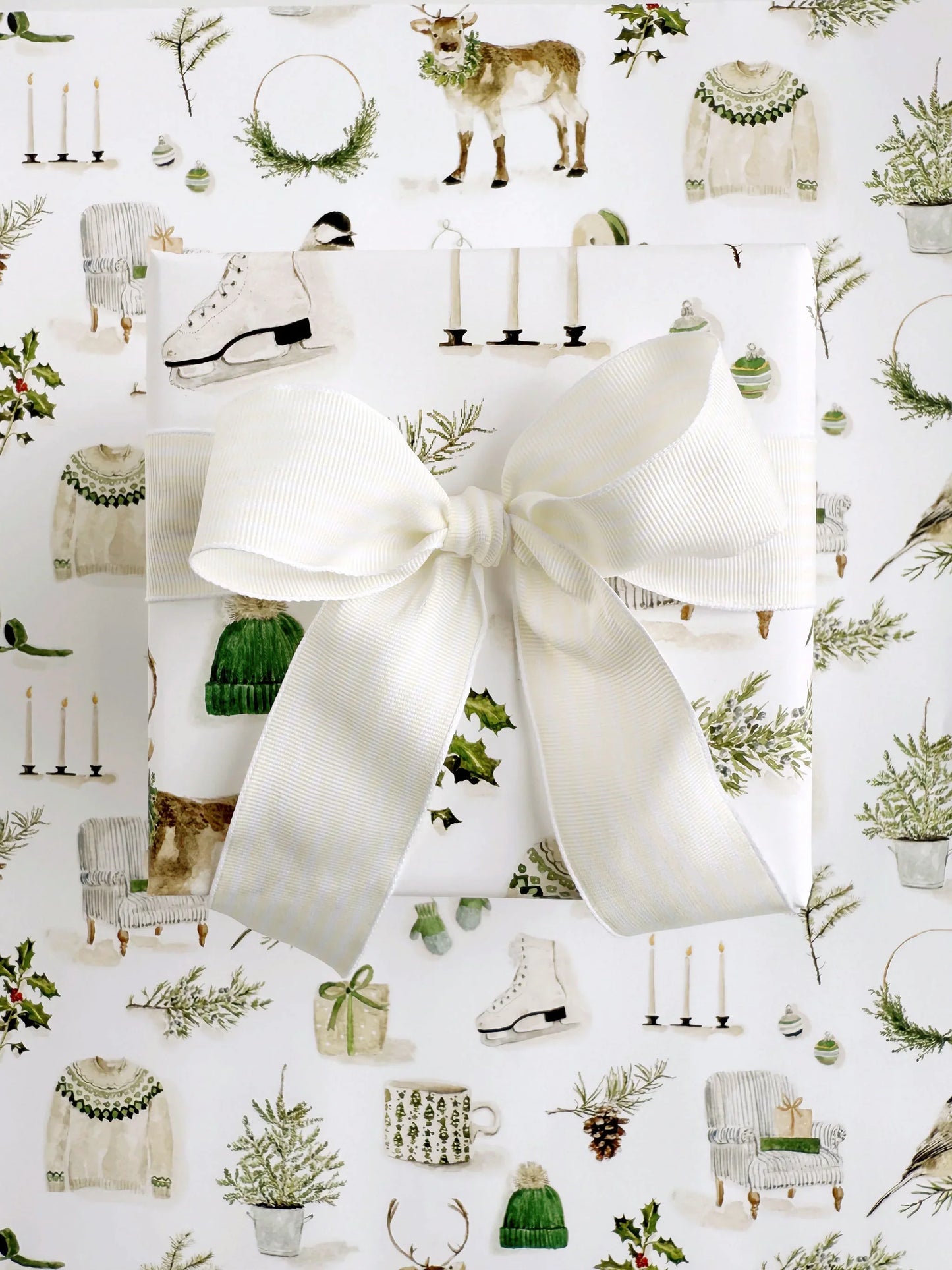 evergreen gift wrapping paper