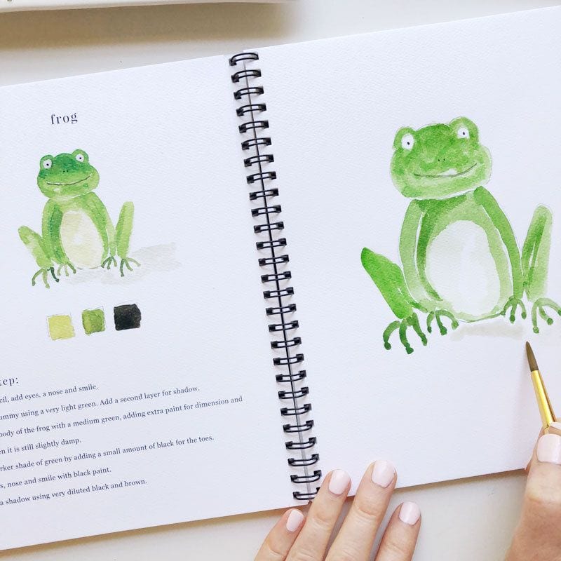 Watercolor Workbook: Flowers, Feathers, and Animal Friends – Paige