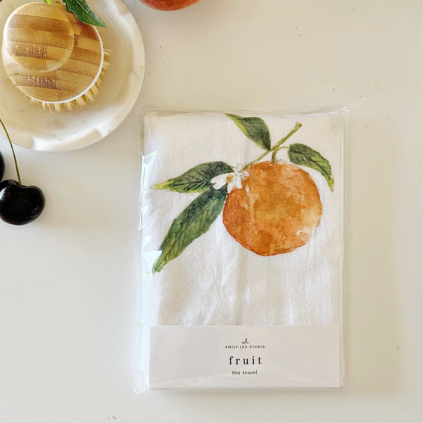 fruit cotton flour sack tea towel