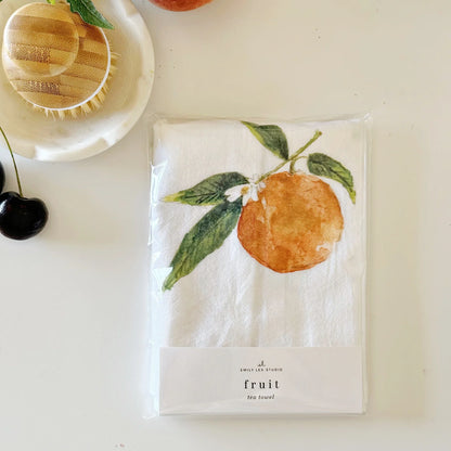 fruit cotton flour sack tea towel