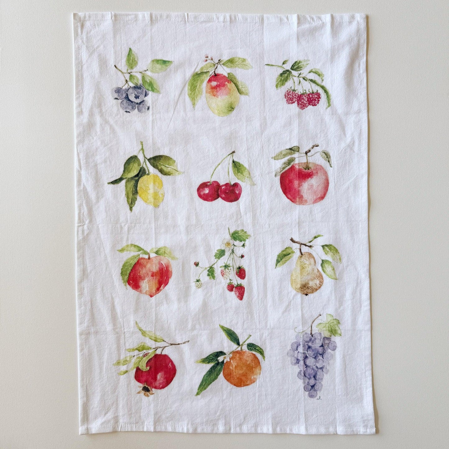 fruit cotton flour sack tea towel