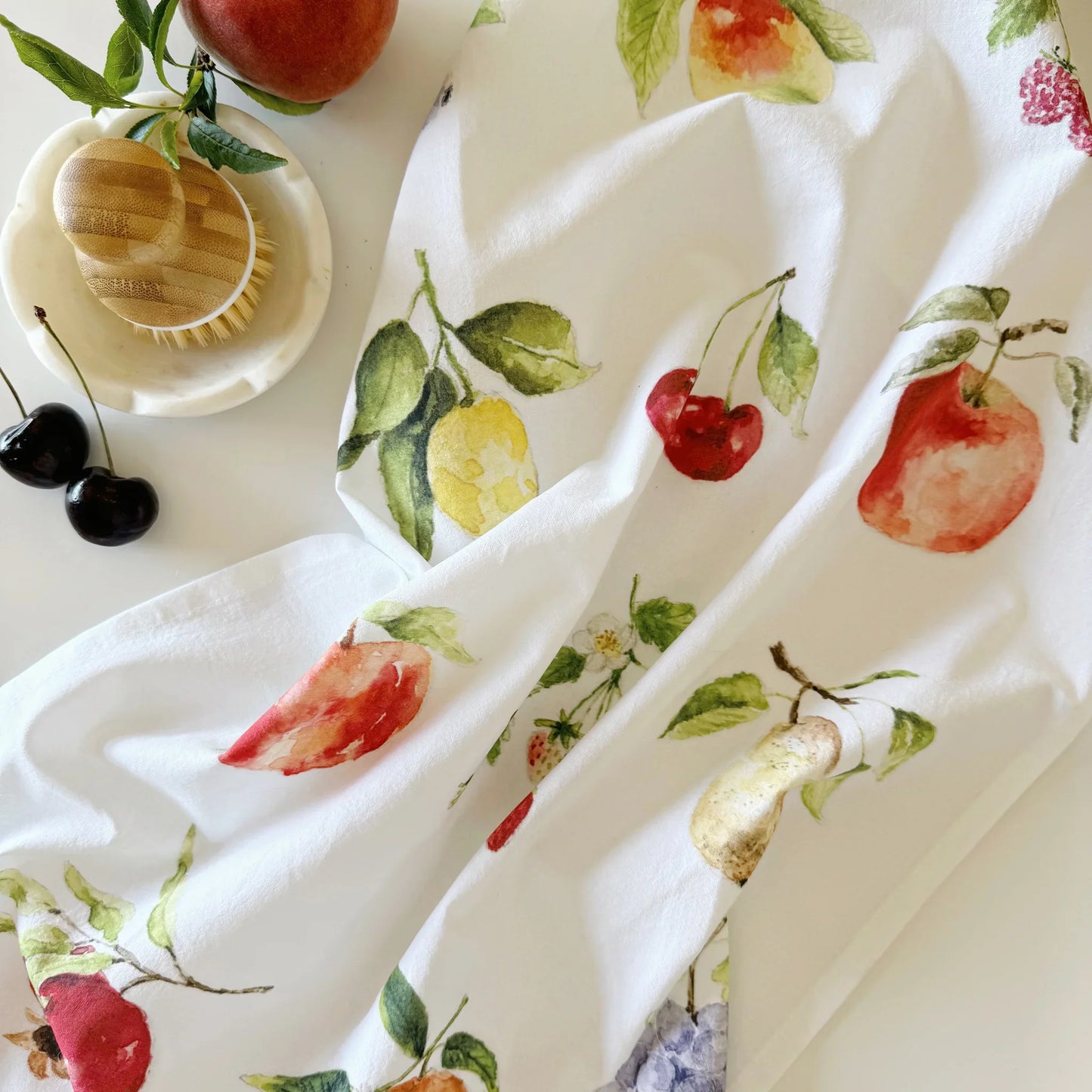 fruit cotton flour sack tea towel
