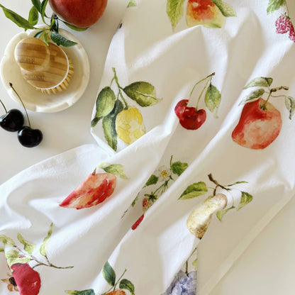 fruit cotton flour sack tea towel