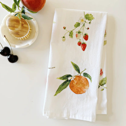 fruit cotton flour sack tea towel