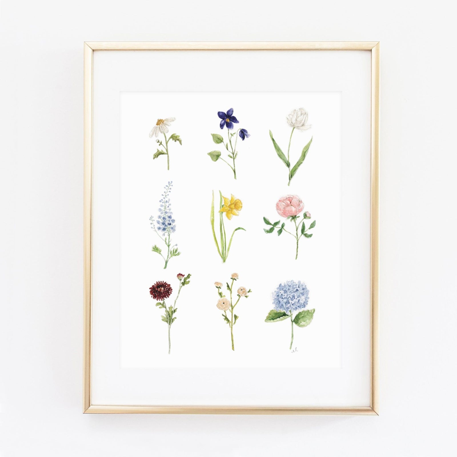 garden flowers art print - emily lex studio
