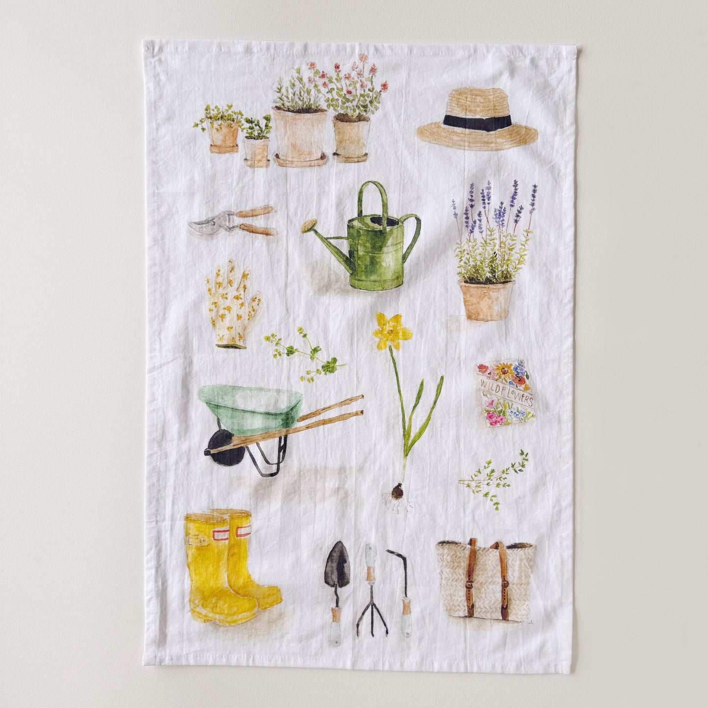 garden tea towel