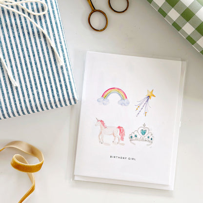 birthday girl greeting card