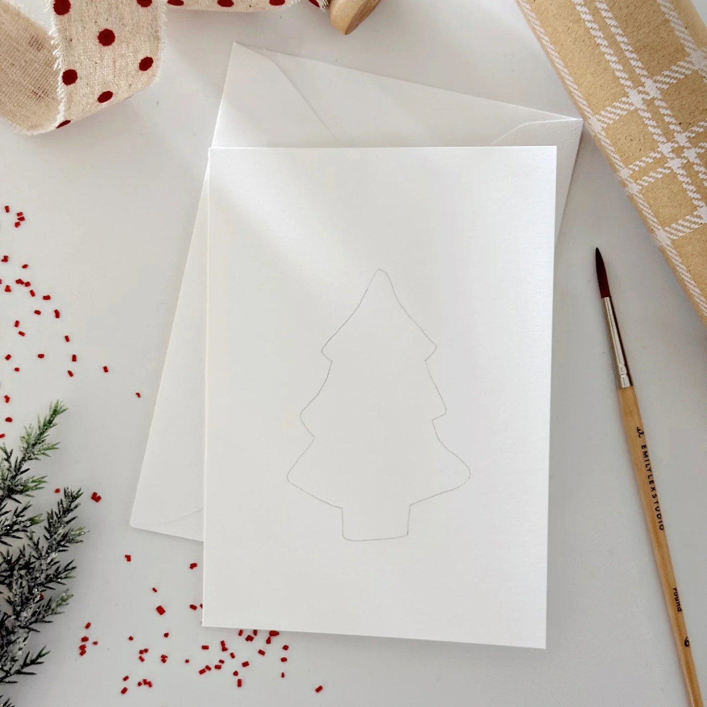 gingerbread paintable watercolor notecards