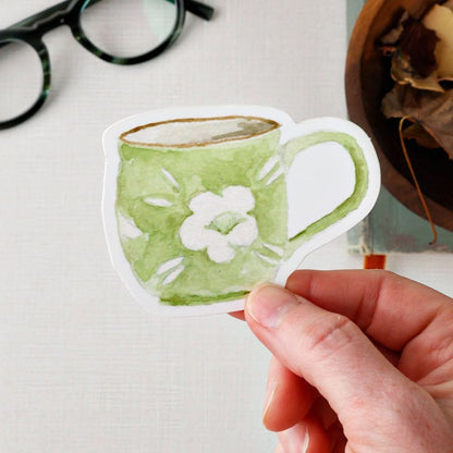 green mug sticker - emily lex studio - sticker