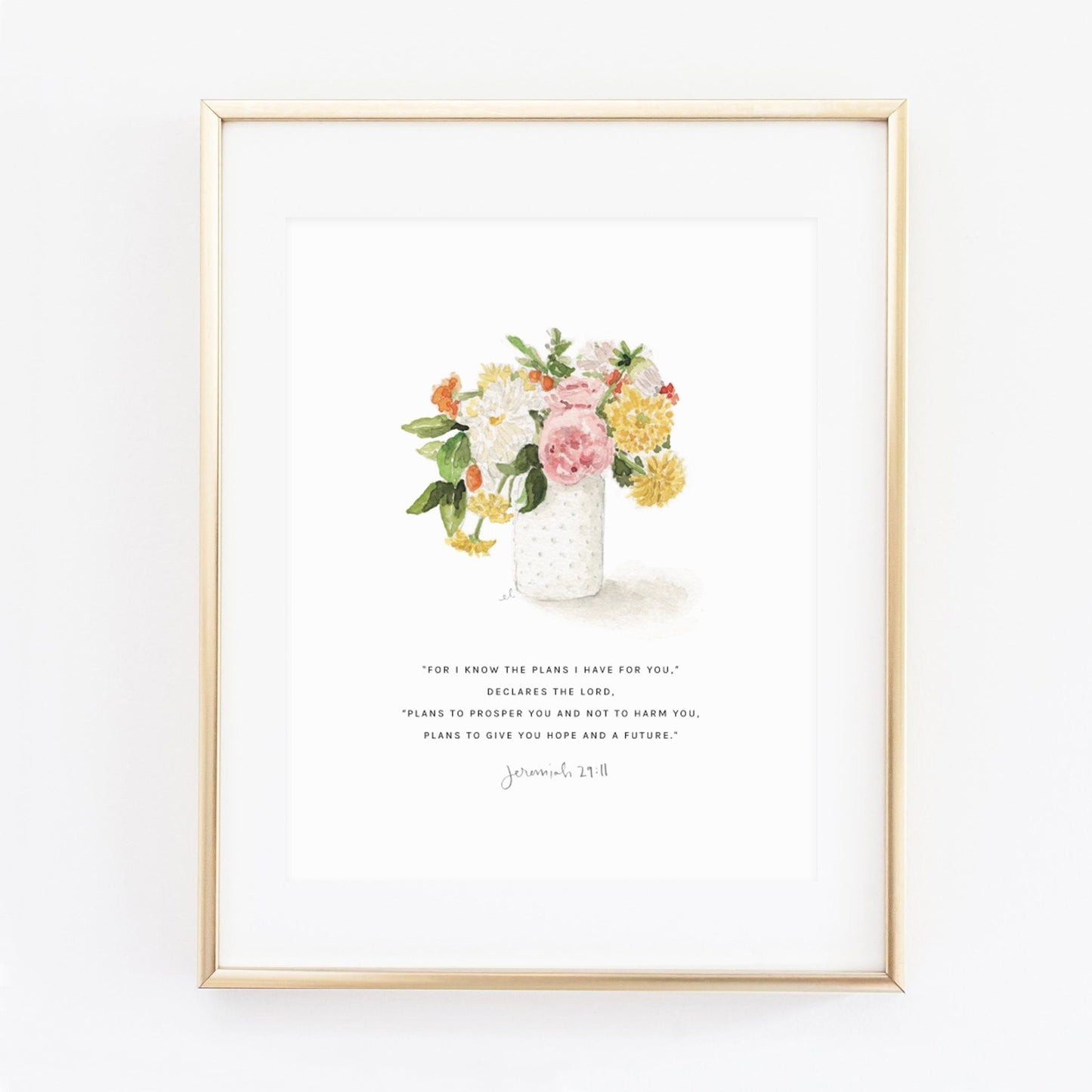 jeremiah 29:11 bouquet scripture print - emily lex studio