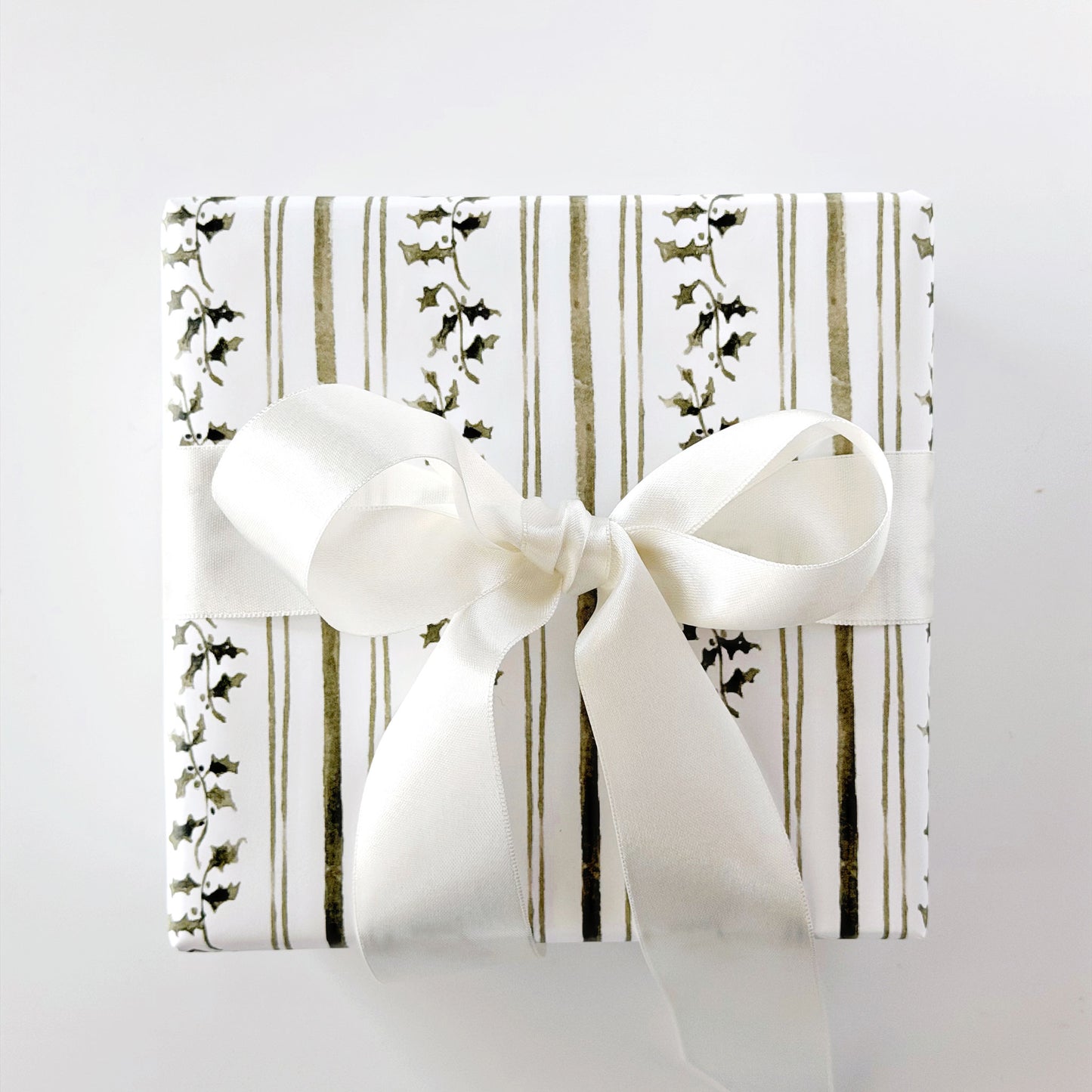 holly stripe gift wrapping paper