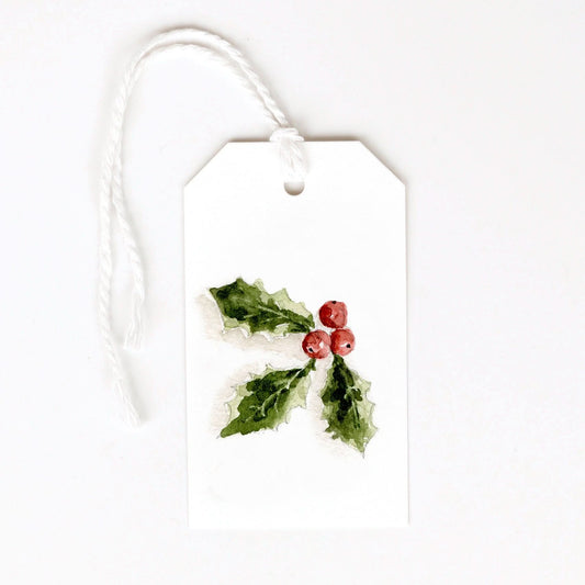 holly berry gift tags