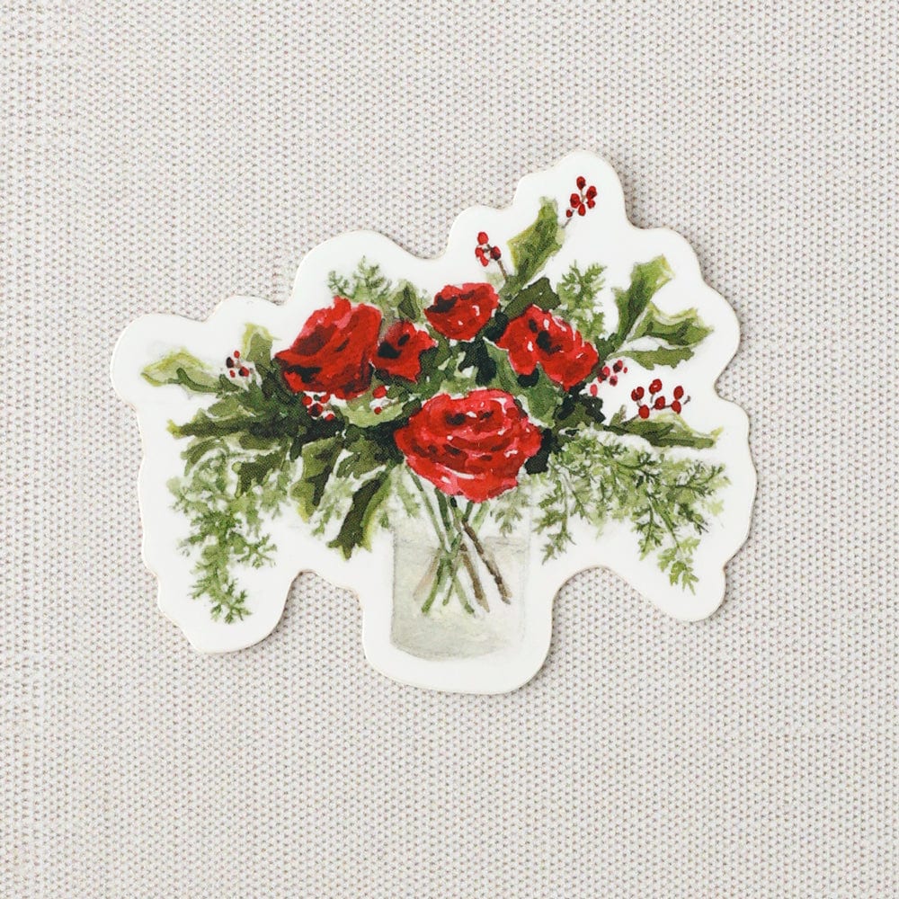 holly & roses bouquet sticker