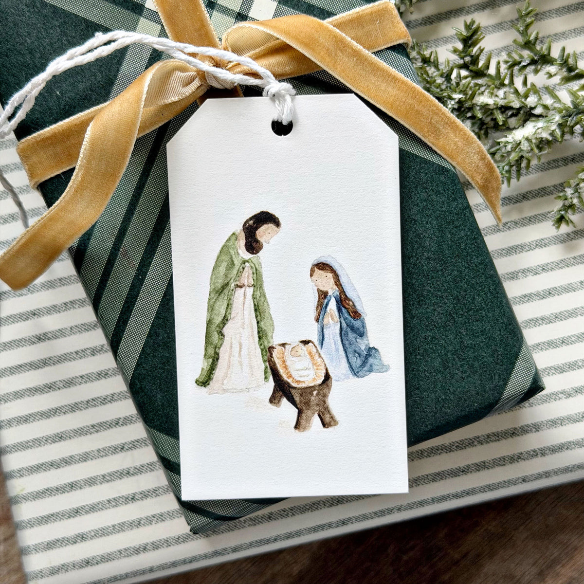 assorted nativity gift tags