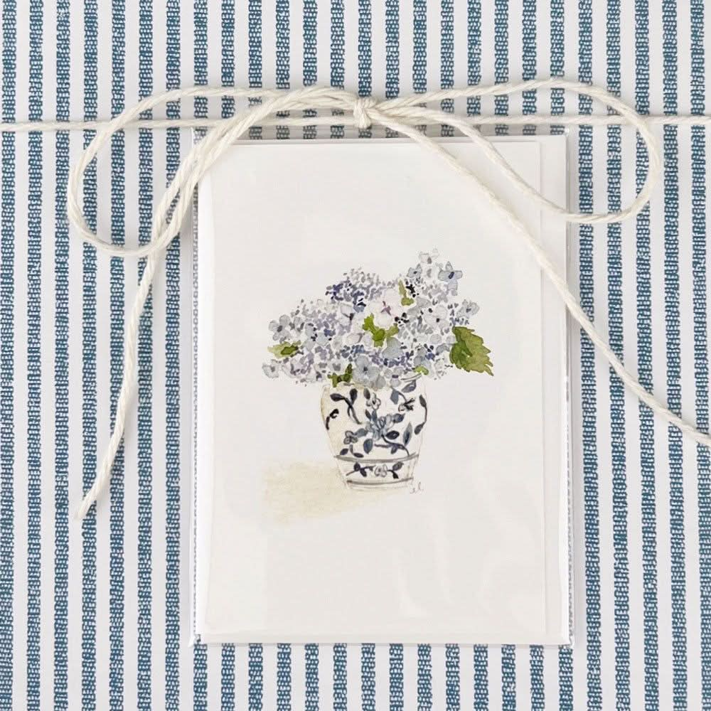 hydrangea bouquet mini notecard - emily lex studio