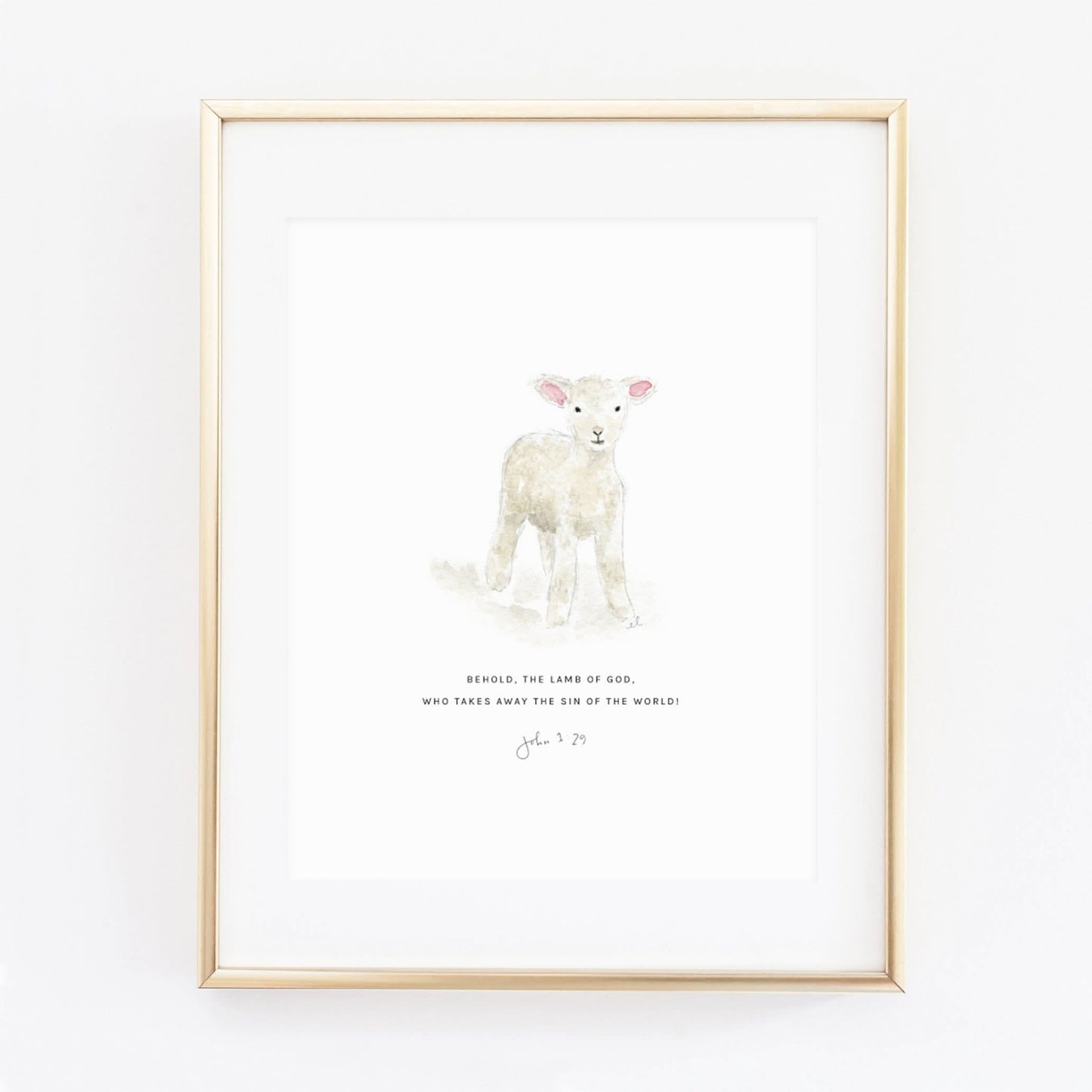 john 1:29 lamb scripture print - emily lex studio