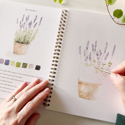 Garden watercolor workbook