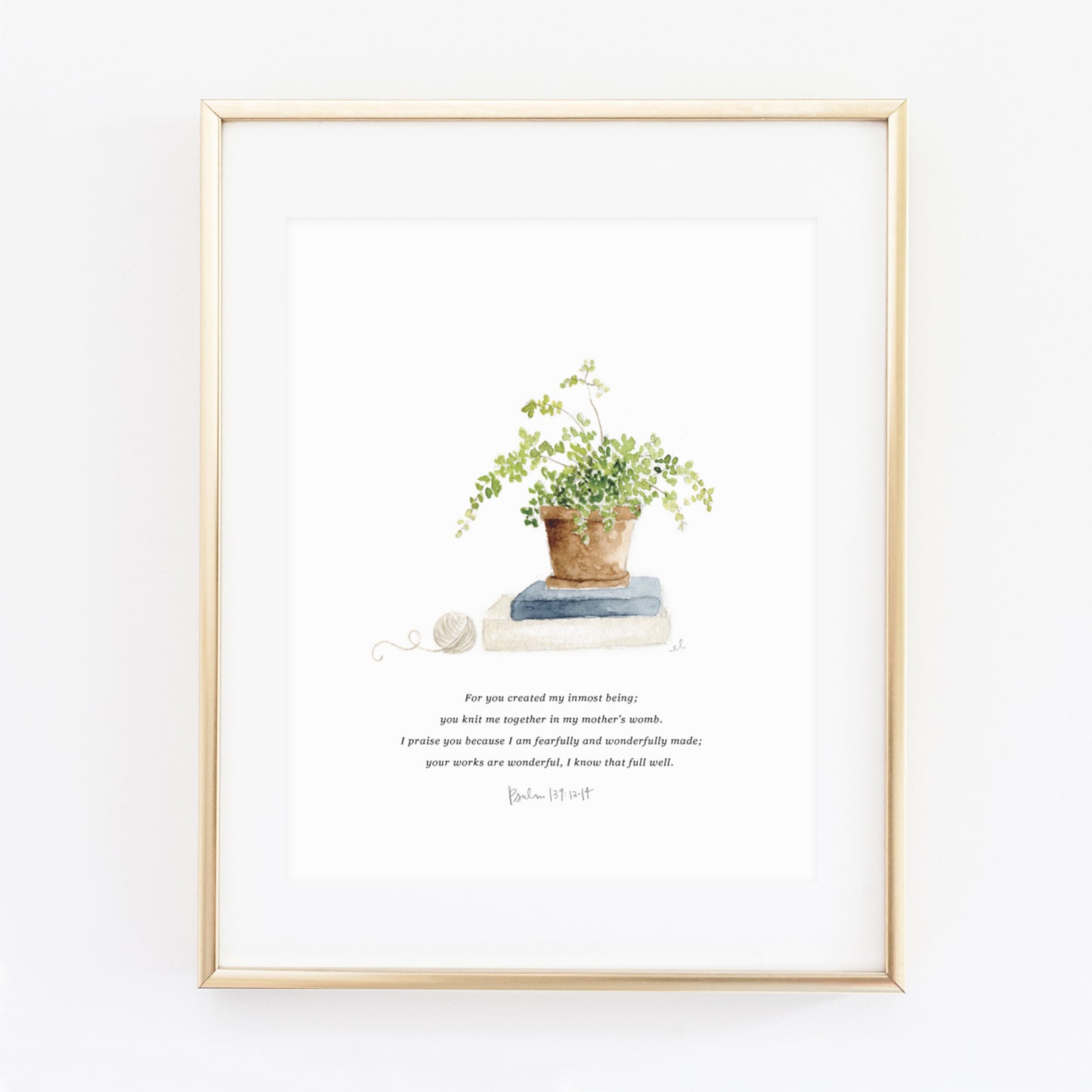 psalm 139:13-14 maidenhair fern scripture print