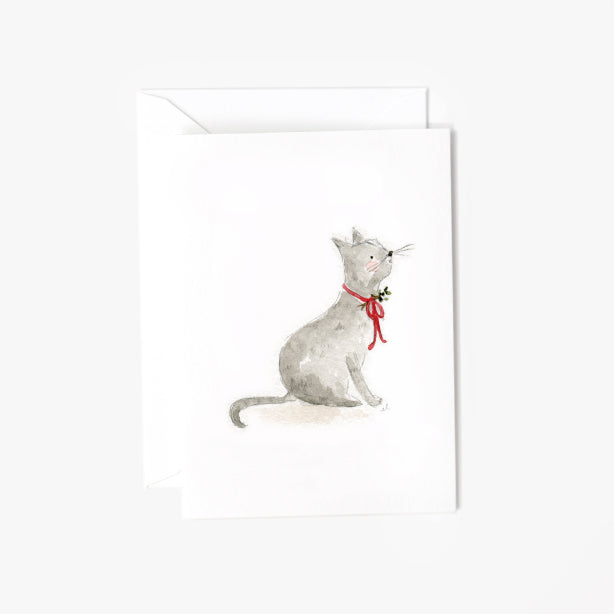 christmas cat mini enclosure notecard