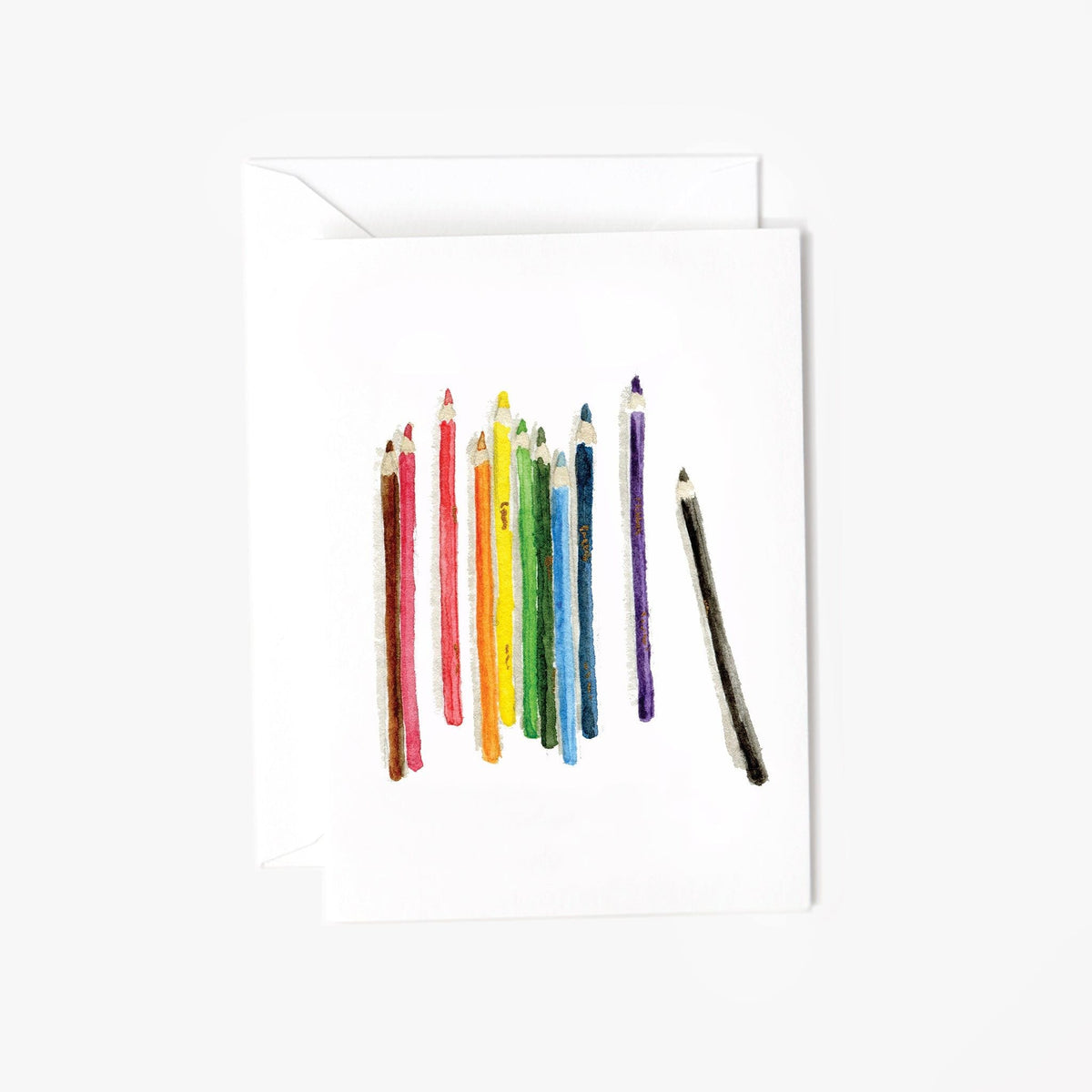 colored pencils mini notecard - emily lex studio