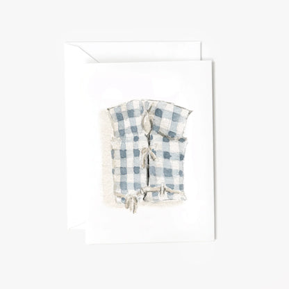 gingham boat coat mini notecard - emily lex studio