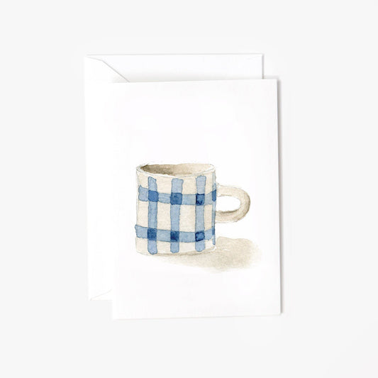 gingham mug mini notecard - emily lex studio