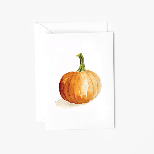 orange pumpkin mini notecard - emily lex studio