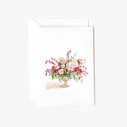 pink bouquet mini notecard - emily lex studio