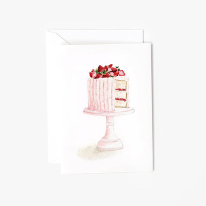 pink cake mini notecard - emily lex studio