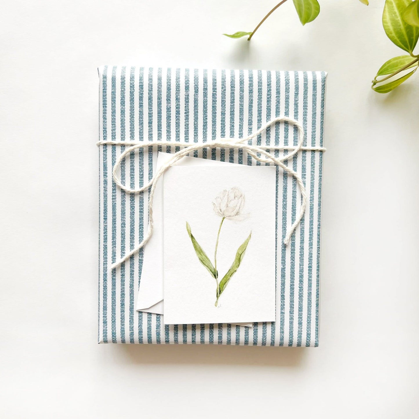 white tulip mini notecard - emily lex studio