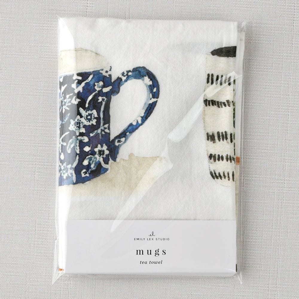 mugs tea towel - emily lex studio