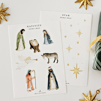 nativity sticker sheets