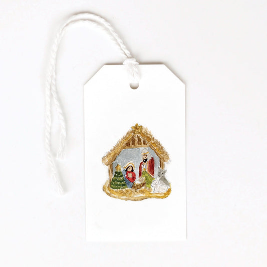 nativity ornament gift tags