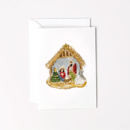 nativity ornament mini notecard