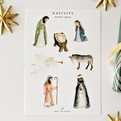 nativity sticker sheets