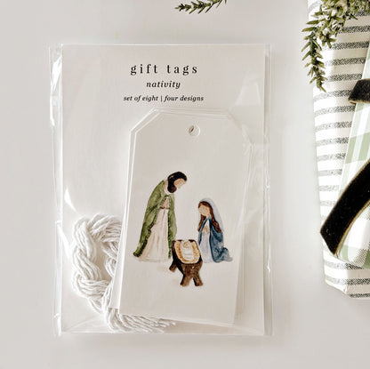 assorted nativity gift tags