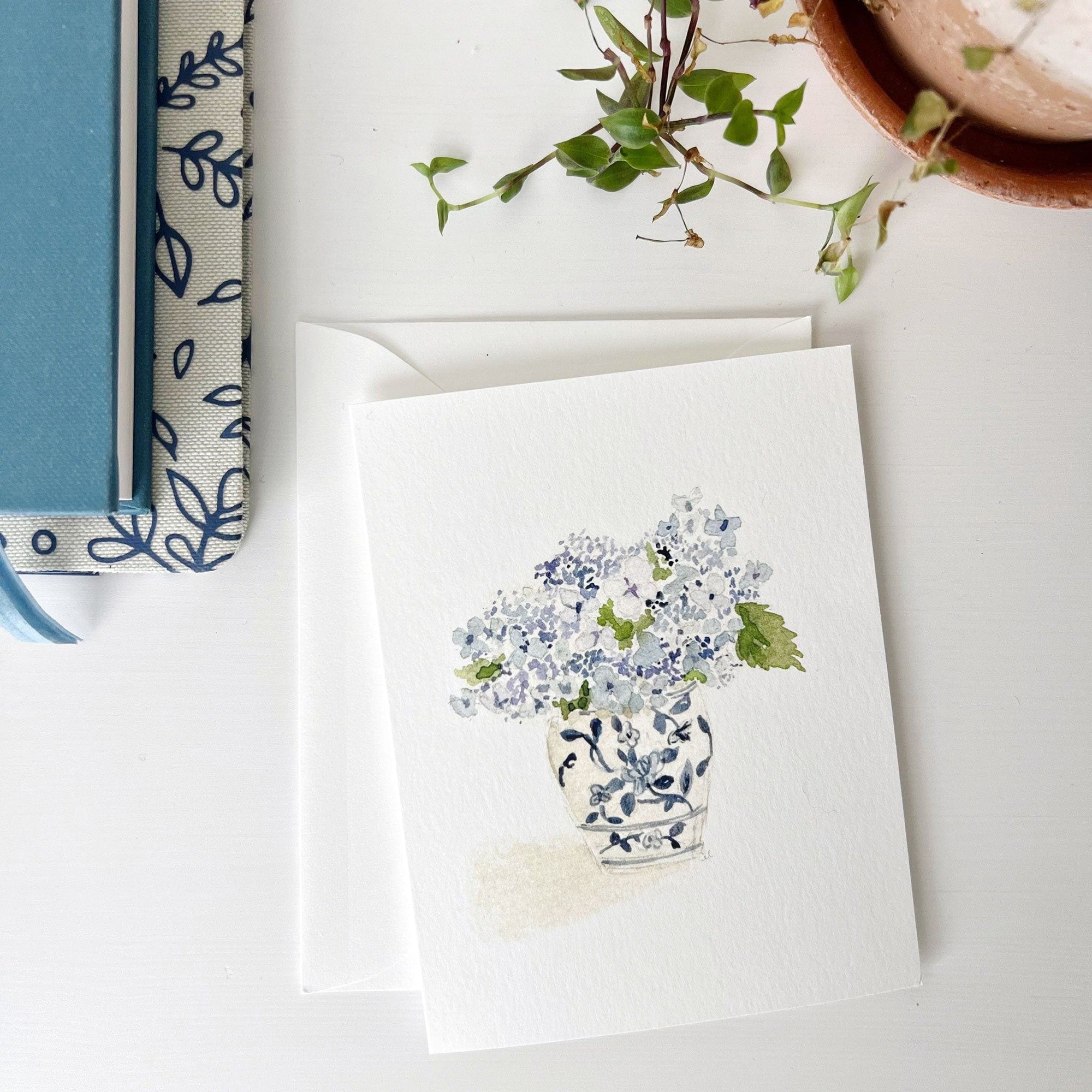 hydrangea bouquet notecards - emily lex studio