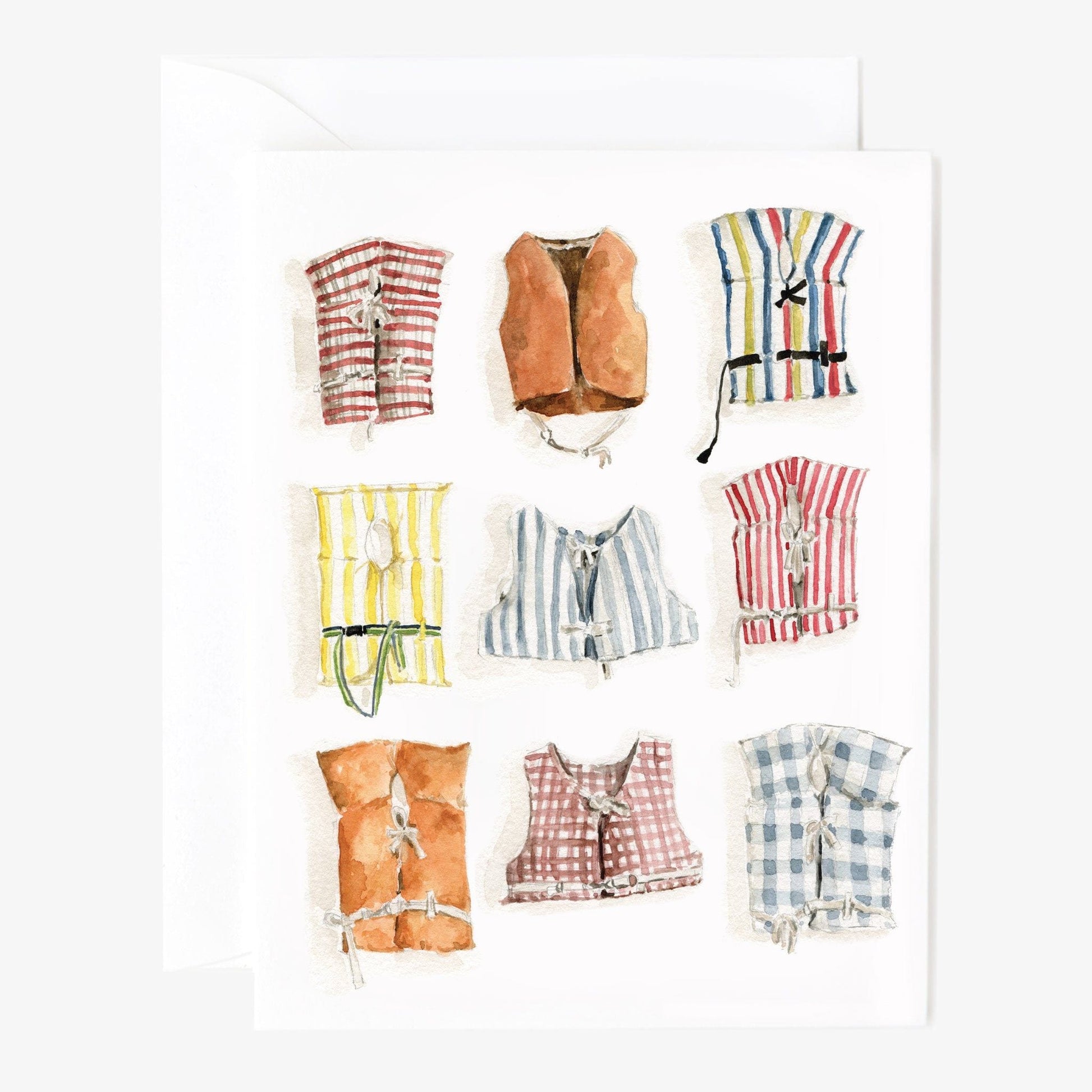 boat coats notecards - emily lex studio